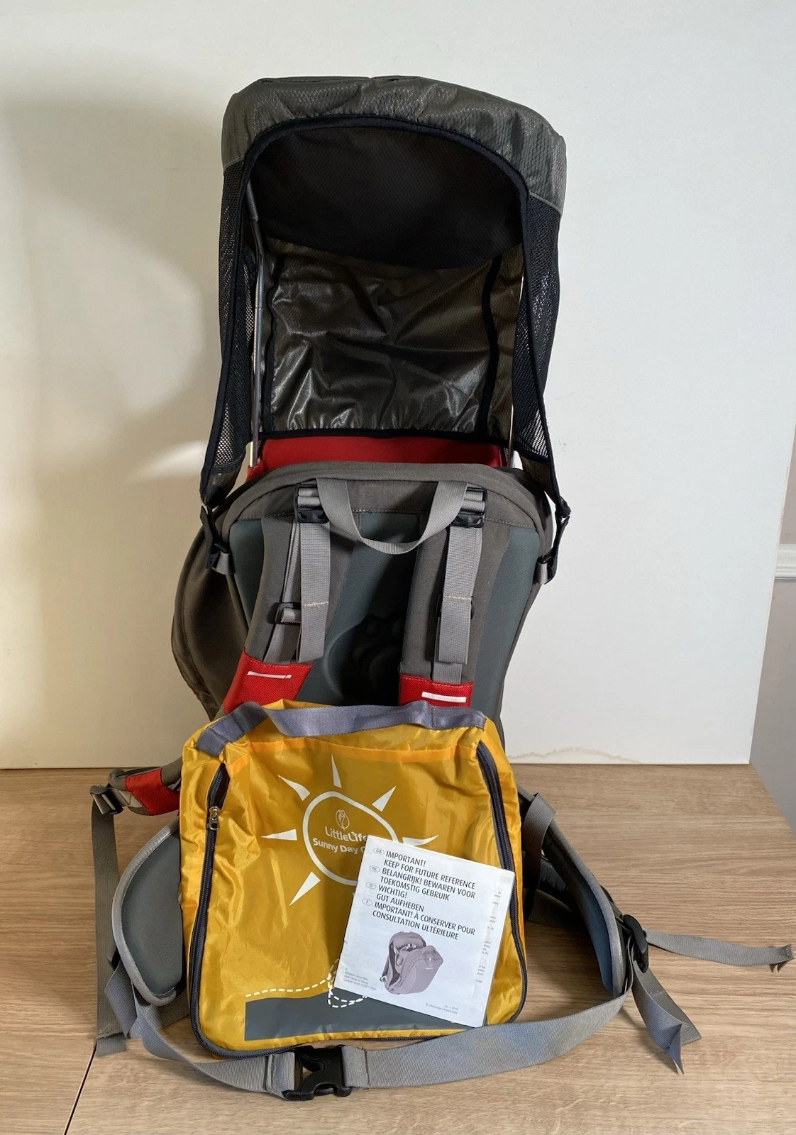 Little Life Ultralight Convertible Backpack Baby Carrier Red Grey with Sun Cover
Opens in a new wind