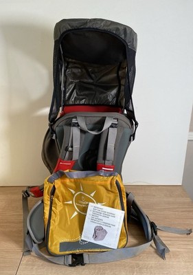 Little Life Ultralight Convertible Rucksack Babytrage rot grau mit Sonnenschutz