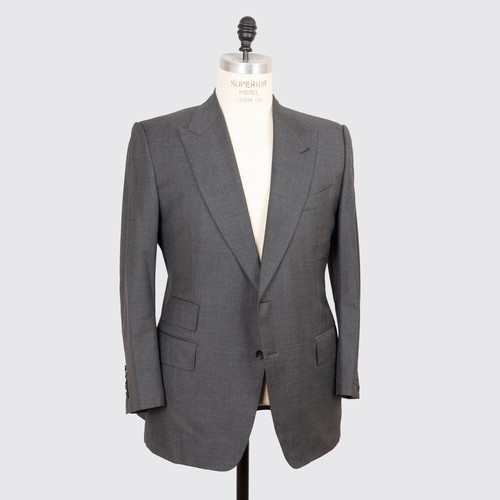 Tom Ford Suit Size EU58 Gray Wool 3-Piece Single Breasted Peak Lapel - Picture 7 of 8