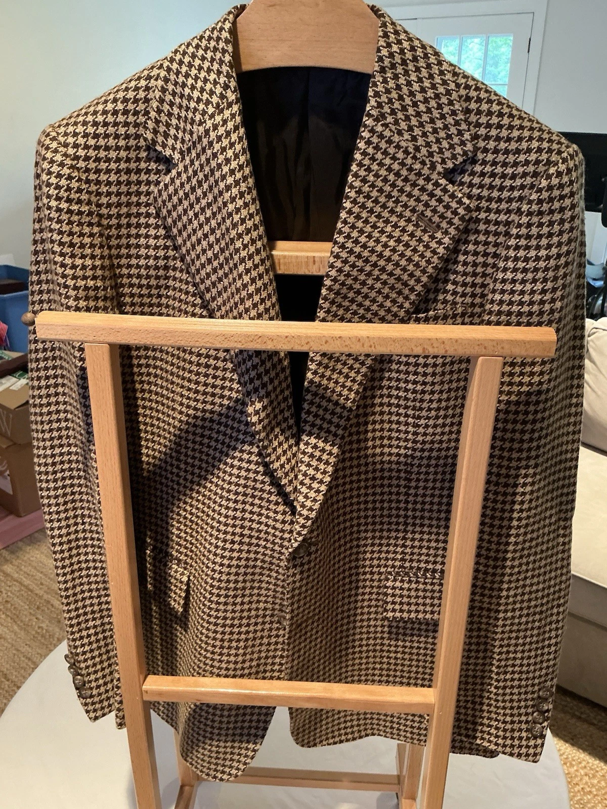 Polo Ralph Lauren Brown Houndstooth Blazer Men's Size 40R Made in Italy Flax
Opens in a new window o