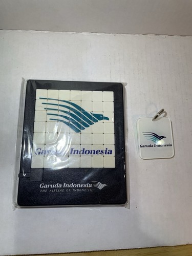Vintage Garuda Indonesia airlines promotional items Games Travel Pillow Keychain - Picture 4 of 7