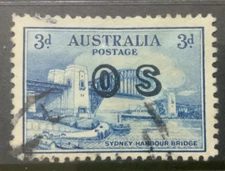 PRE DECIMAL: 3d.   SYDNEY BRIDGE. OV/PR. OS.  Used.