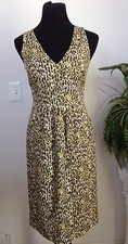 J Crew Women's Multicolor Pattern Cotton Form Sheath Sleeveless Dress Size 4 EUC