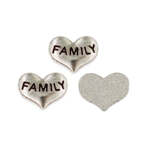 Floating Charms Hearts Love Family for Glass Memory Lockets - Picture 9 of 19