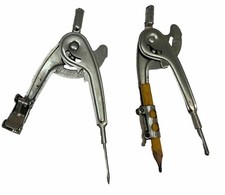 Vintage Compass Metal Drafting Tools Made In USA & Taiwan Mathematics Lot Of 2