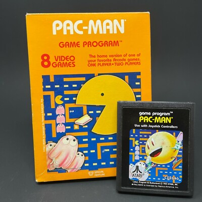 Atari Pac-Man Game Program 8 Video Games 1981 - Vintage - Not Tested | eBay