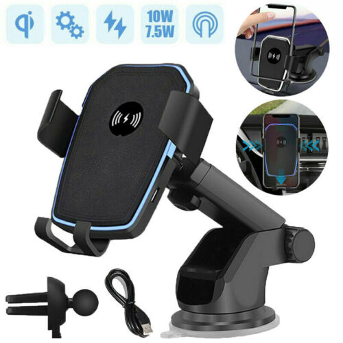 Wireless Car Charger Fast Charging Auto Clamp Car Charger Phone mount dashboard