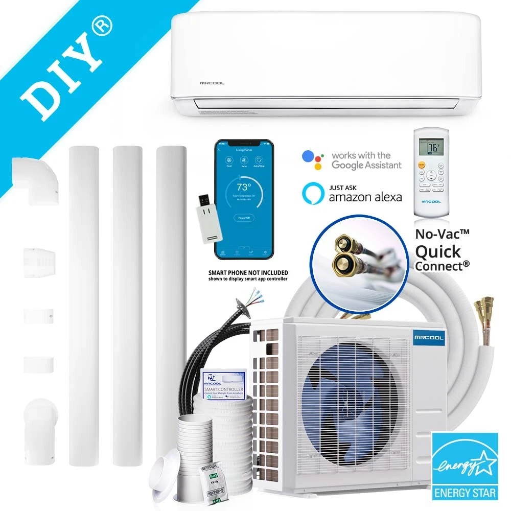 4th Gen MRCOOL DIY 24,000 BTU Ductless Mini-Split Heat Pump/AC/install  kit-230 V | eBay