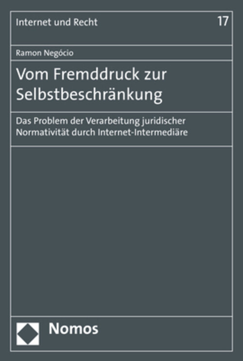 Thumbnail - Ramon Negócio | Vom Fremddruck Zur Selbstbeschränkung | Taschenbuch |