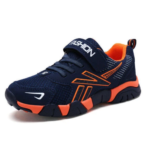 Kinder Jungen Trainer Leichte Casual Shock Laufschuhe Strap Sport Absorbierend - Bild 10 von 38
