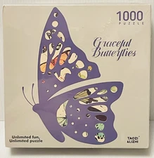 Graceful Butterflies Taozi Lizhi 1000-piece Puzzle SEALED 20" x 27" #230711.