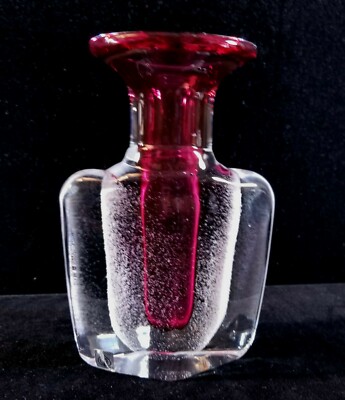 Beranek Skrdlovice Czech Bohemian Studio Art Glass Sea Foam Vase By Petr Hora
