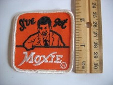J'ai MOXIE Patch Homme Parlant Noir Orange Fond Moxie en Blanc