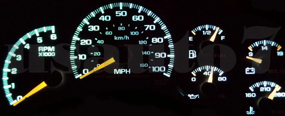 Dash Cluster Gauges White SMD LED LIGHTS KIT Fits 99-02 Chevy Suburban 1500 2500 Foto 2 de 4