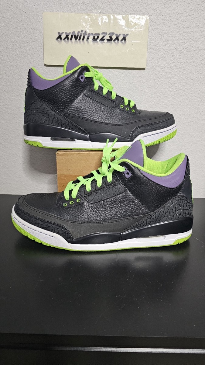 Air Jordan 3 10.5 US ブラック/グリーン Size 10.5 - Air Jordan 3 Retro Green Glow for sale online | eBay