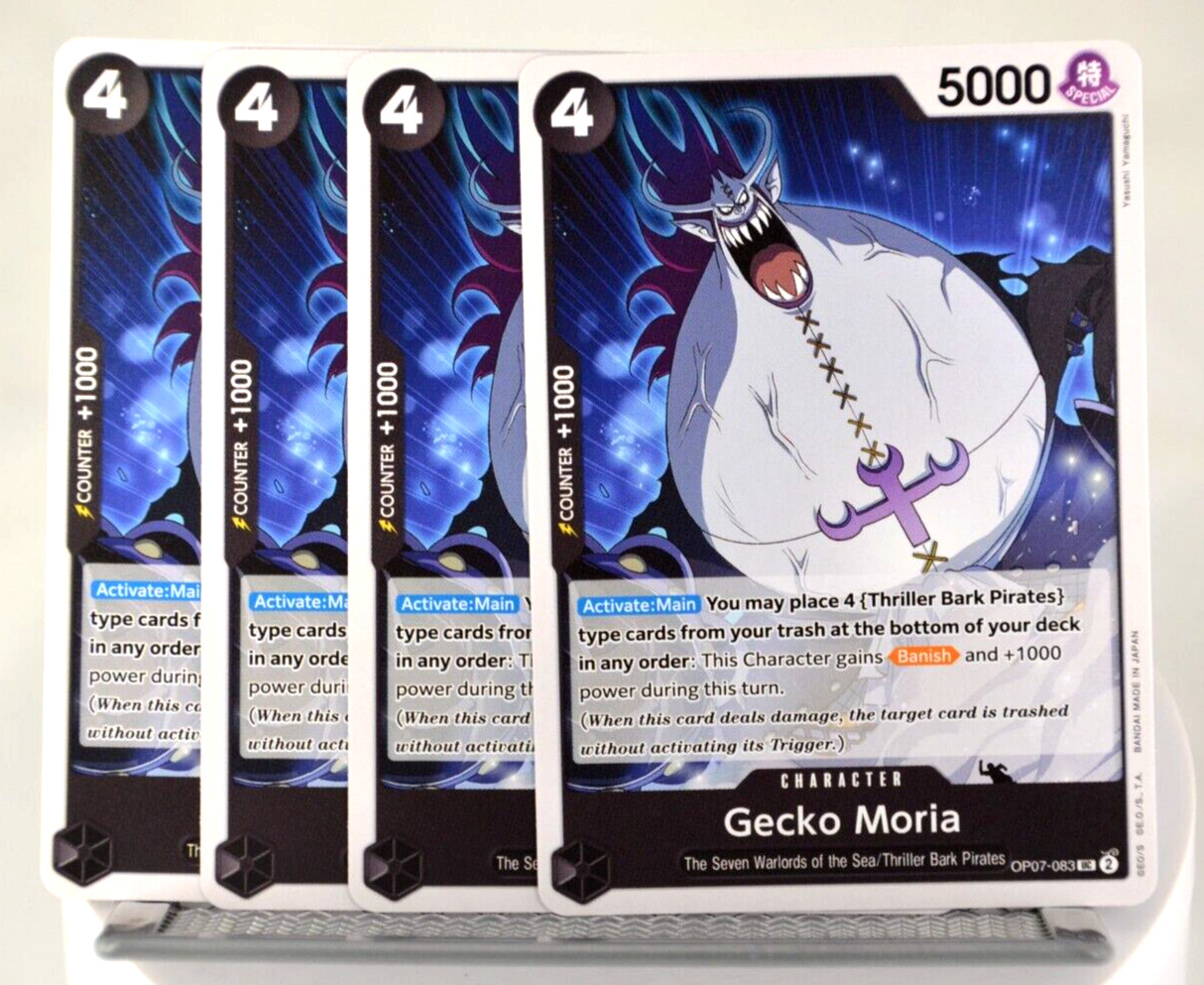OP07-083 Gecko Moria (UC) 500 Years in the Future - One Piece CCG x4 Playset