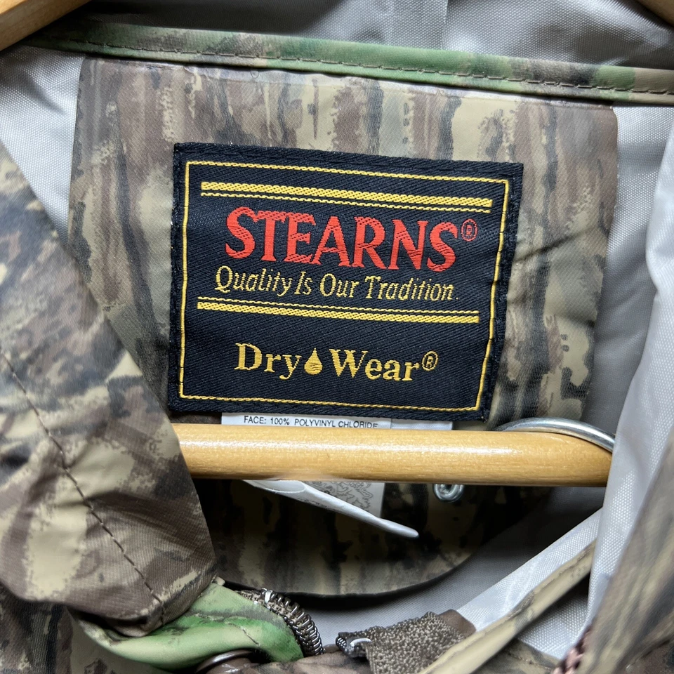 Stearns Dry Wear Men’s Camo Hunting Hooded Jacket and Pants Size Medium Realtree - Image 3 of 4