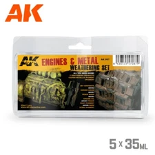 AK Interactive: Engines & Metal - Weathering Set - AK087