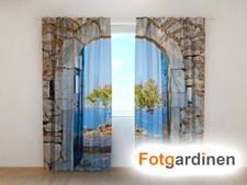 Fotogardinen "Gewölbe" Vorhang 3D Fotodruck, Fotovorhang, Maßanfertigung