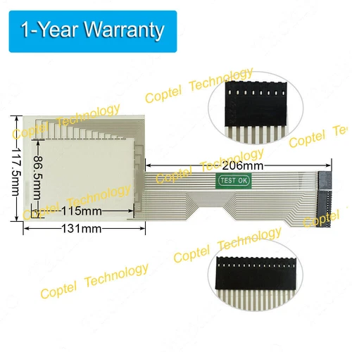 Touch Panel for AB 2711-B6C20L1 PanelView Standard 600 Color Screen Glass - Photo 2/6