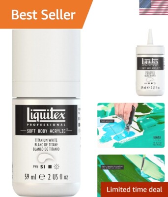 Archival Quality Titanium White Acrylic Paint, 59ml 2oz Bottle - Artist's Choice