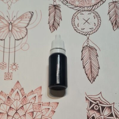 Black Tattoo Ink 10ml Stick & Poke Hand Poke DIY Tattoo Bottle UK