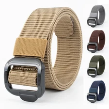 Nylon Tactical Belt Military Canvas Pants Waist Strap Adjustable Waist Be L