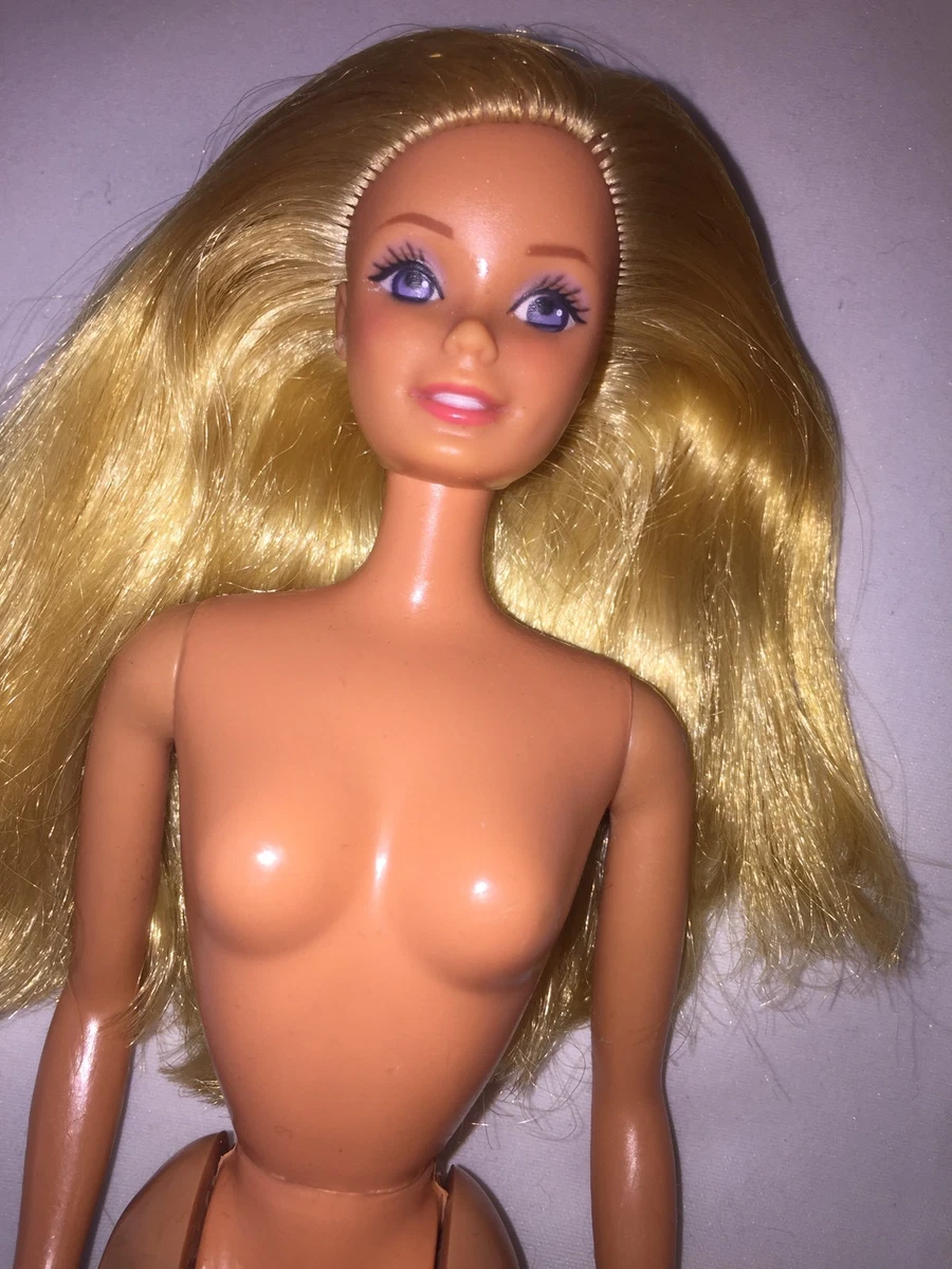 Blonde Barbie Doll Porn - 80s Barbie Doll Nude Blonde Purple eyes | eBay