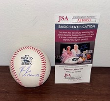 Korey Lee Signed Inscribed 2022 World Series Baseball Houston Astros JSA N2