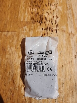 New General Electric GE Contact Block P9B11VN Made in Italy Ref No. 187000
