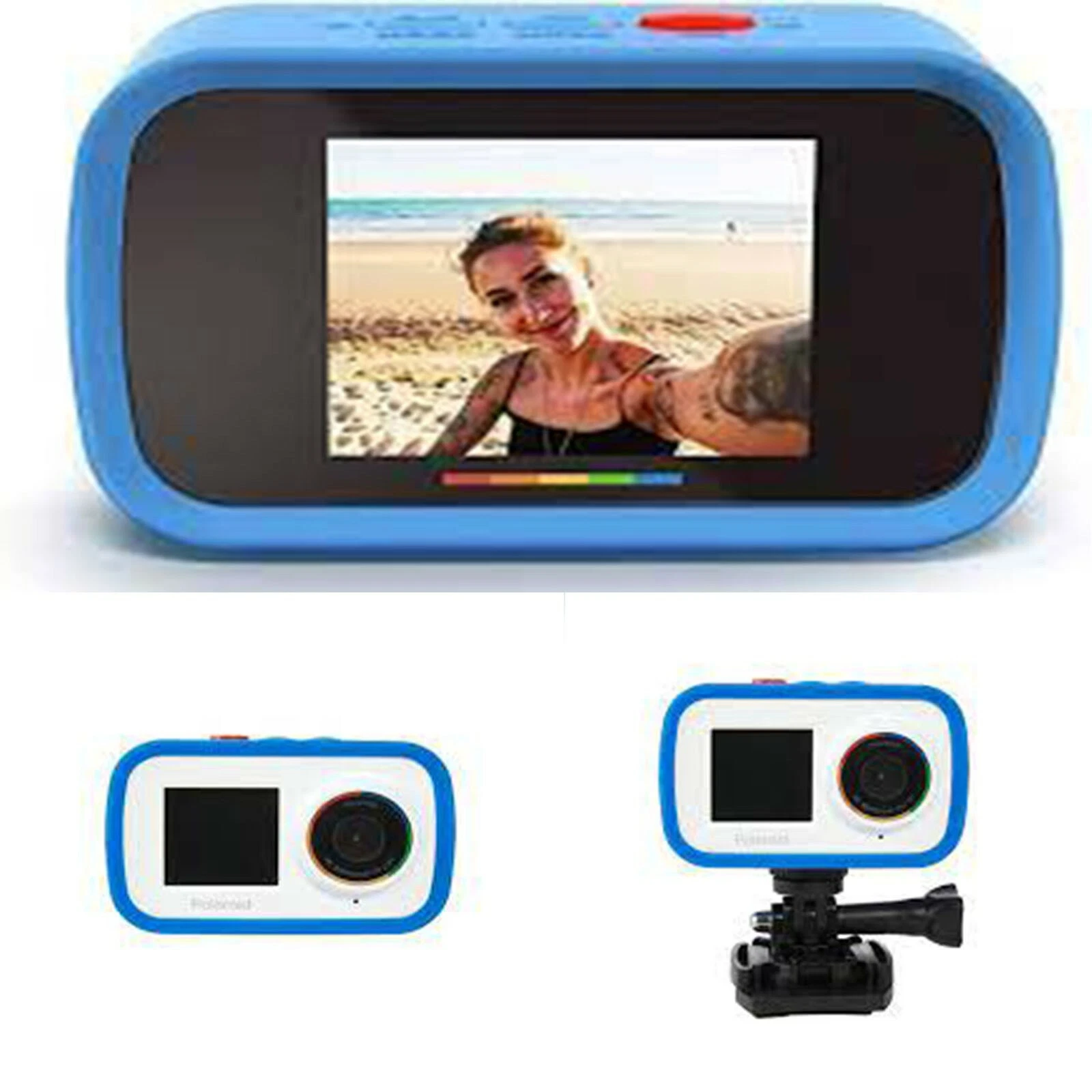 Blue Dual screen Polaroid ID922 Streaming Action