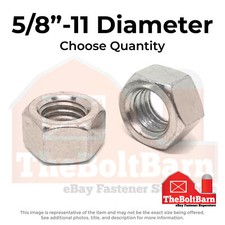 5/8"-11 Stainless Steel Finished Hex Nuts Choose Qty 