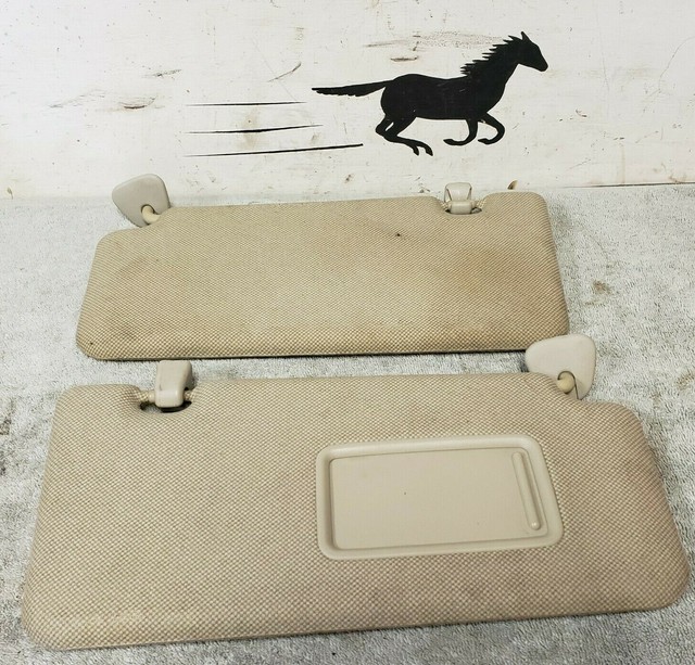 20072012 Nissan Versa Sun Visor Sunvisors Driver Passenger Pair Tan eBay