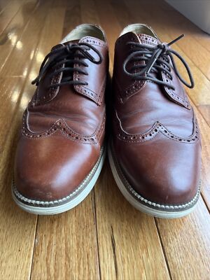 Cole Haan Grand OS Mens Size 10M Wing Tip Shoes C20778 Brown  display picture 2