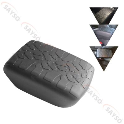 Black Center Console Armrest Cover Pad Protection for Jeep Wrangler JL JT 18+