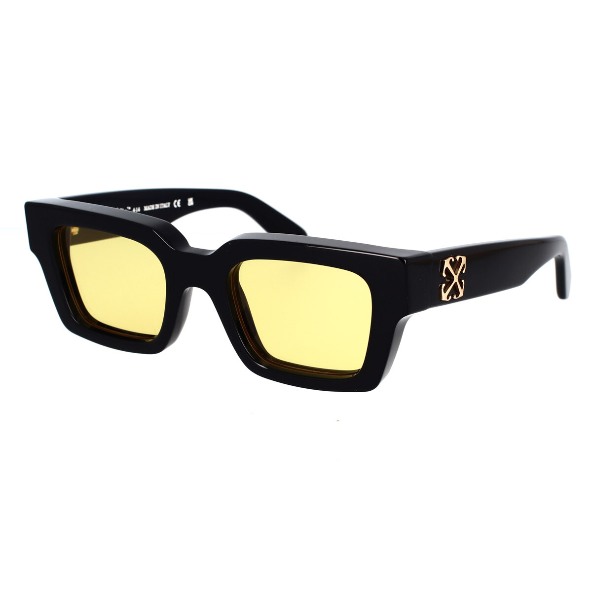 Off-White OERI126 Sunglasses Black Yellow Unisex Virgil 1018 Design