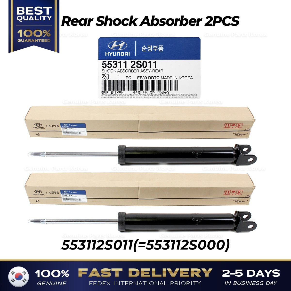 ⭐Genuine⭐ Rear Shock Absorber 2PCS 553112S011 for Hyundai Tuscon