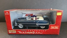 SUN STAR 1954 CHEVROLET BEL AIR CONVERTIBLE DARK BLUE 1/18 DIECAST SR