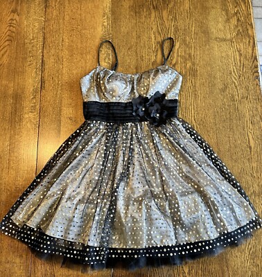 Black Silver Mirror Dress Short Tulle Fairy Goth Homecoming Formal 9/10  Whimsy | eBay