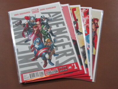 UNCANNY AVENGERS #1 - 5 VF/NM COMPLETE SET RED SKULL THOR ROGUE