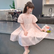 2024 Girls' princess dress medium and long dress 150CM L size