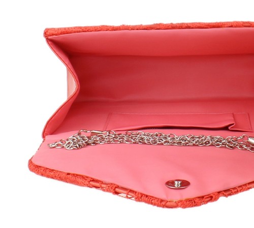 Satin Lace Clutch Bag Shoulder Elegant Rose Gold Wedding Evening Womens Handbag - 第 14/88 張圖片