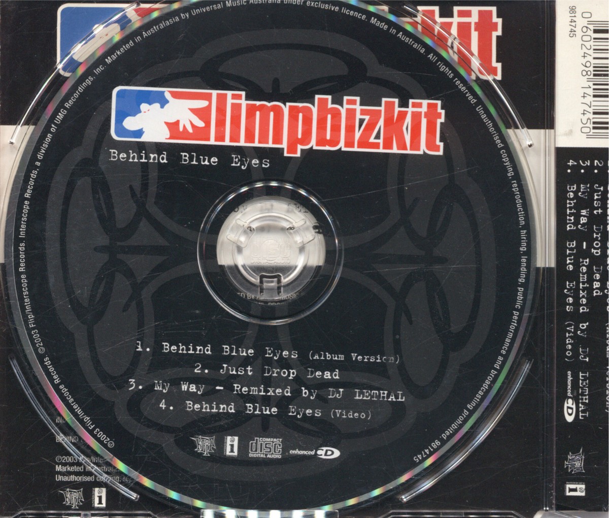 Limp Bizkit - Behind Blue Eyes CD | eBay