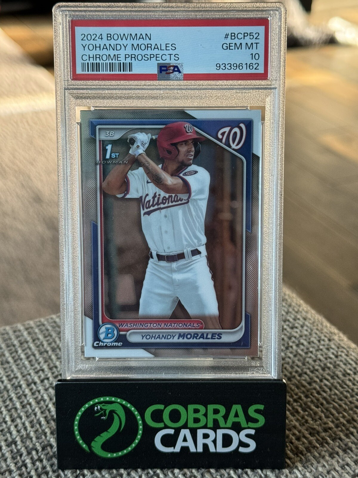 2024 Bowman Chrome Prospects Yohandy Morales 1st PSA 10 Nationals