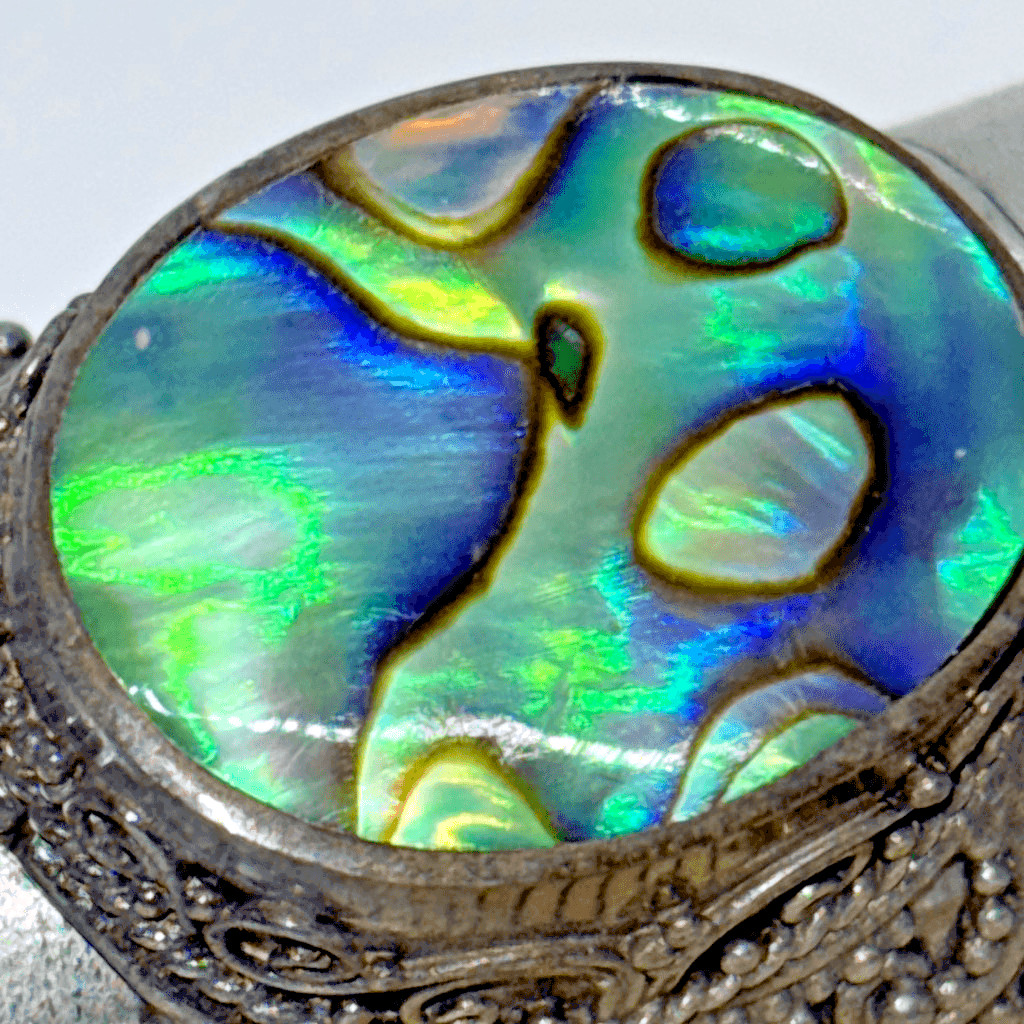 925 silver abalone shell statement ring large int… - image 10