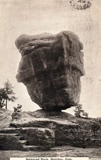 Balanced Rock - Manitou Colorado Postcard