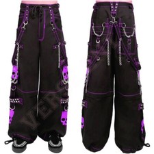 Men's Gothic Pant Purple Super Skull Cyber Chain Jeans Punk Rock Cotton Trousers