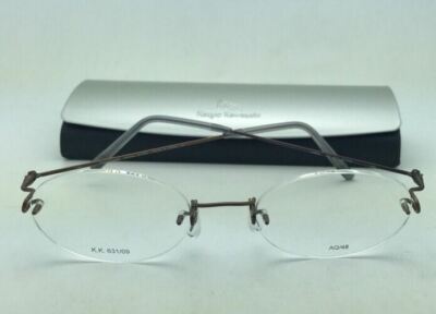 New KAZUO KAWASAKI Eyeglasses MP 631 09 AQ/48 Rimless Titanium