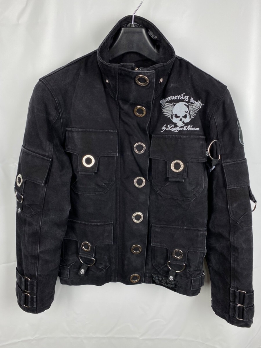 Heavenly Devil by Leather Heaven Canvas Jacket Women size M | eBay