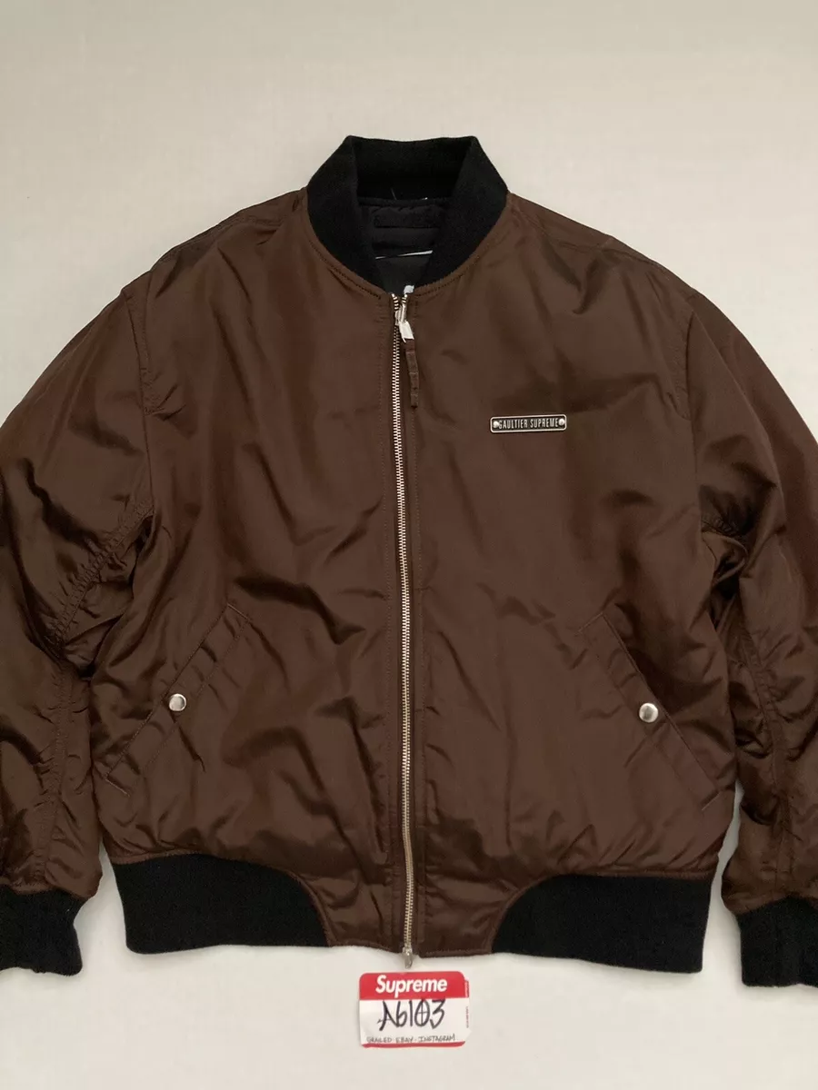 Supreme jean paul gaultier ma1 black brown graffiti jacket small Backpack Dunk 8